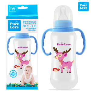 Pure Love Baby Feeding Feeder Bottle Transparent 280ml/9oz