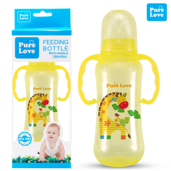 Pure Love Baby Feeding Feeder Bottle Semi - Coloured 280ml/9oz - Image 3