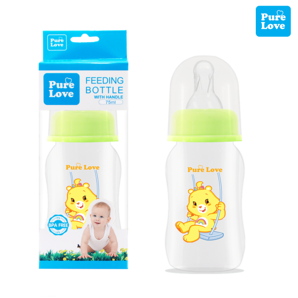 Pure Love Baby Feeding Feeder Bottle Transparent 75ml/2.5oz. - Image 7