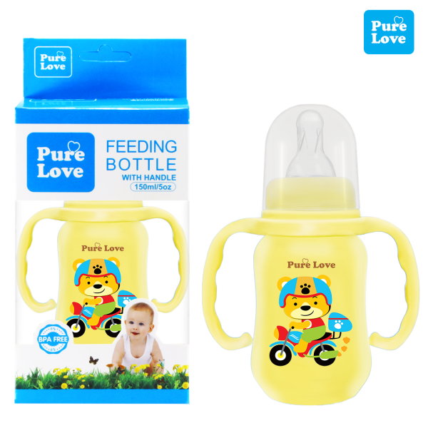 Pure Love Baby Feeding Feeder Bottle Coloured 150ml/5oz - Image 6