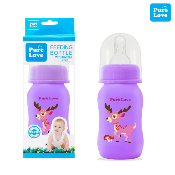 Pure Love Baby Feeding Feeder Bottle Coloured 75ml/2.5oz. - Image 6