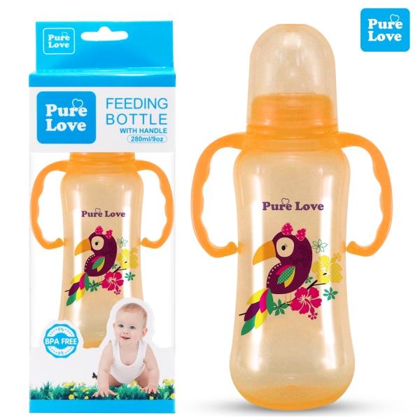 Pure Love Baby Feeding Feeder Bottle Semi - Coloured 280ml/9oz - Image 6