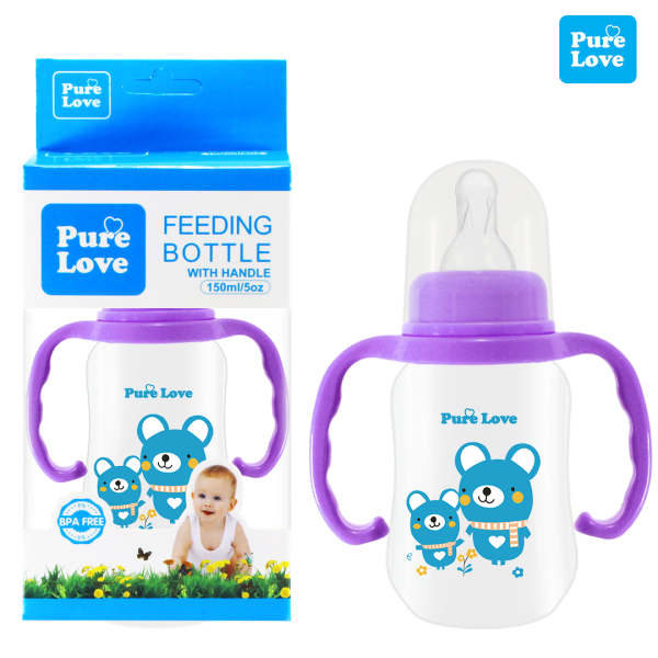 Pure Love Baby Feeding Feeder Bottle Transparent 150ml/5oz - Image 7
