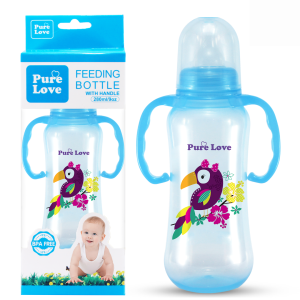 Pure Love Baby Feeding Feeder Bottle Semi - Coloured 280ml/9oz
