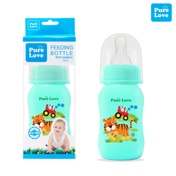 Pure Love Baby Feeding Feeder Bottle Coloured 75ml/2.5oz. - Image 5