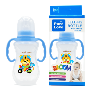Pure Love Baby Feeding Feeder Bottle Transparent 280ml/9oz - Bloom Series