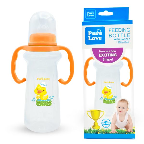 Pure Love Baby Feeding Feeder Bottle – Trophy Series (Transparent, 280ml / 9oz) - Image 6