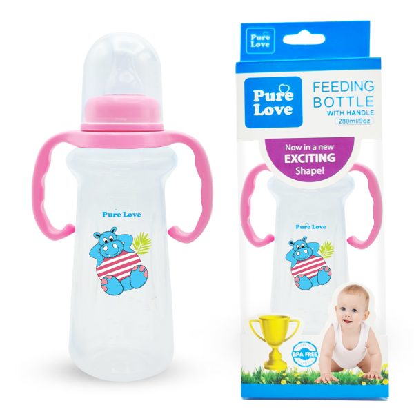 Pure Love Baby Feeding Feeder Bottle – Trophy Series (Transparent, 280ml / 9oz) - Image 9
