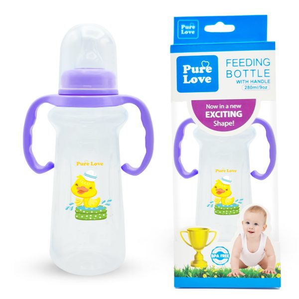 Pure Love Baby Feeding Feeder Bottle – Trophy Series (Transparent, 280ml / 9oz) - Image 5