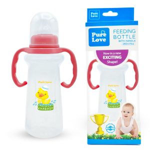 Pure Love Baby Feeding Feeder Bottle – Trophy Series (Transparent, 280ml / 9oz)