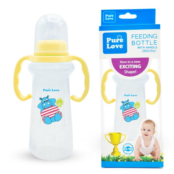 Pure Love Baby Feeding Feeder Bottle – Trophy Series (Transparent, 280ml / 9oz) - Image 3