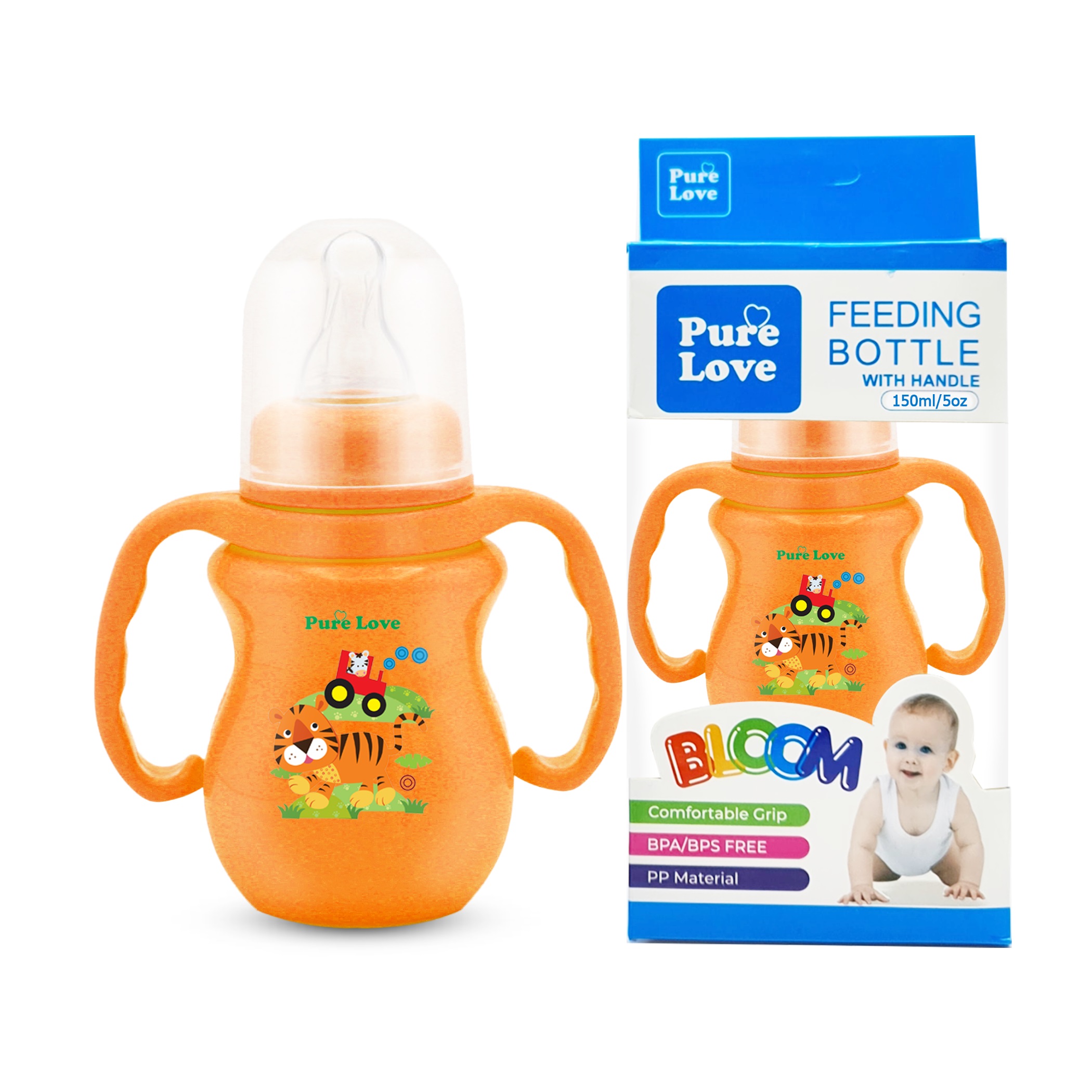 Pure Love Baby Feeding Feeder Bottle – Bloom Series (Colored, 150ml / 5oz) - Image 6