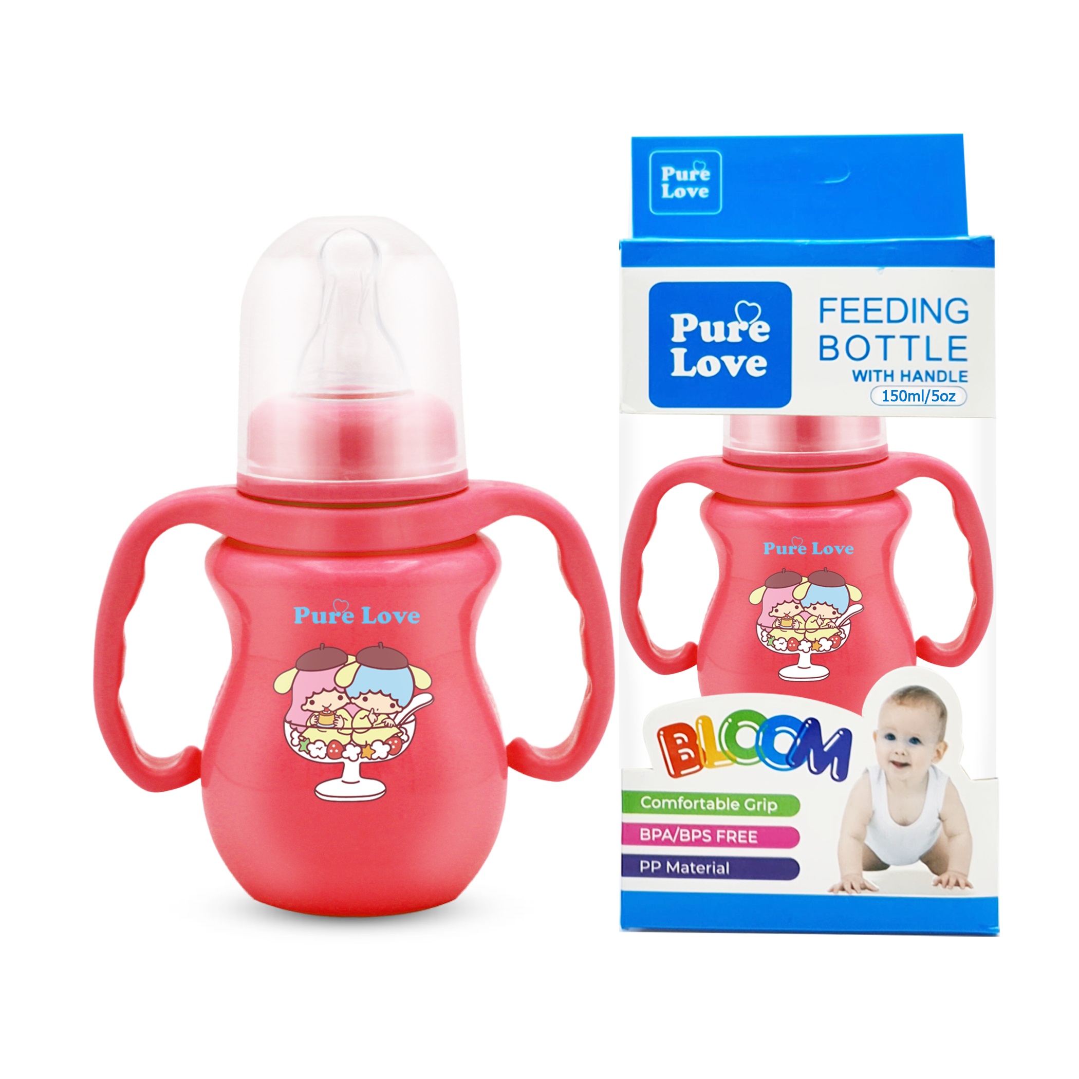Pure Love Baby Feeding Feeder Bottle – Bloom Series (Colored, 150ml / 5oz) - Image 8