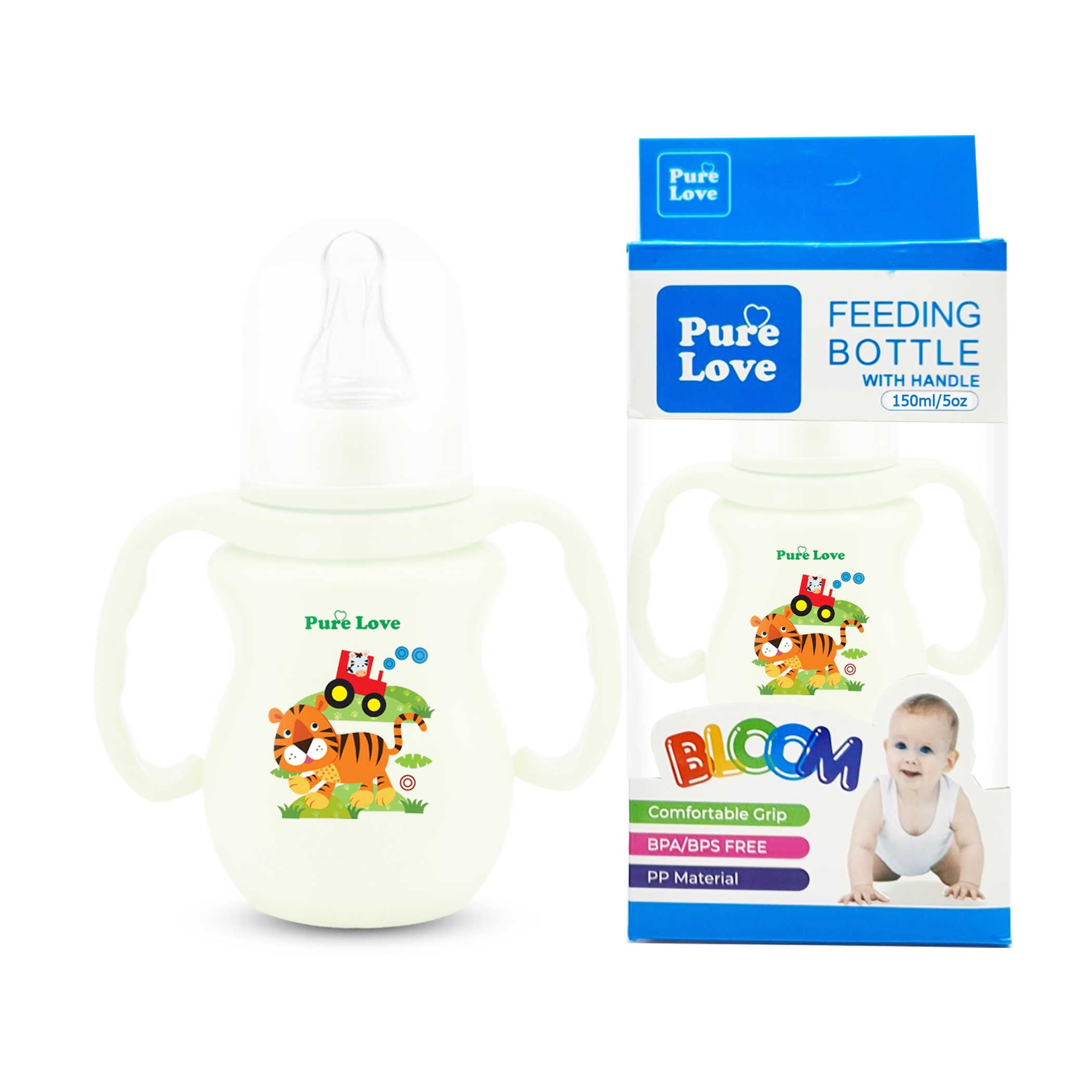 Pure Love Baby Feeding Feeder Bottle – Bloom Series (Colored, 150ml / 5oz) - Image 4