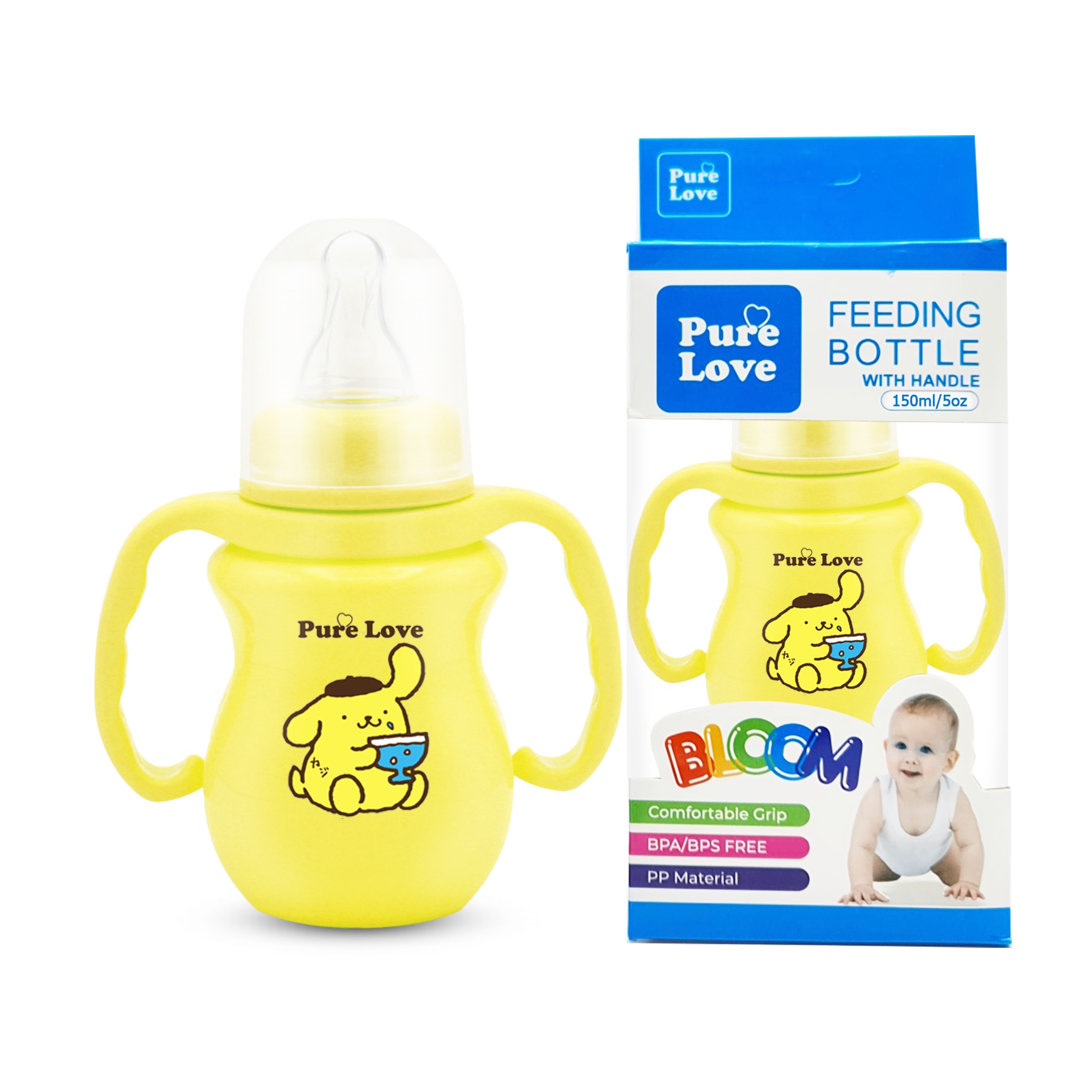 Pure Love Baby Feeding Feeder Bottle – Bloom Series (Colored, 150ml / 5oz) - Image 3