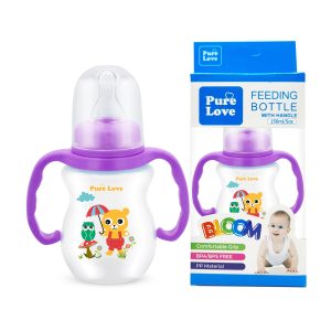 Pure Love Baby Feeding Feeder Bottle – Bloom Series (Transparent, 150ml / 5oz)